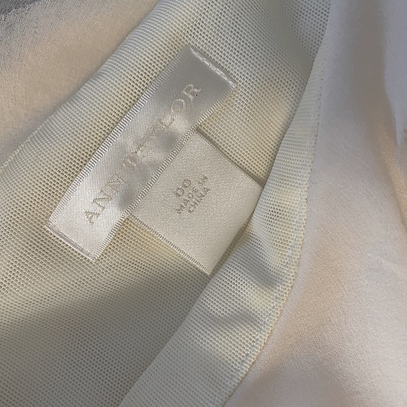 Ann Taylor Ivory Silk Strapless Formal Gown - Picture 5 of 6